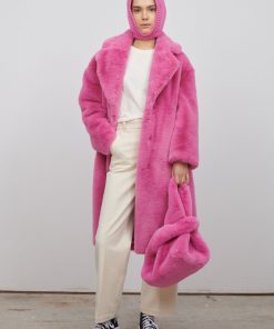 Toj Jakke | Katie Faux Fur Coat Bubblegum Pink