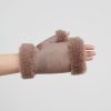 Tilbehor Jakke | Sandy Faux Shearling Gloves Champignon