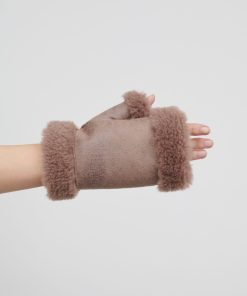 Tilbehor Jakke | Sandy Faux Shearling Gloves Champignon