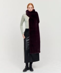 Tilbehor Jakke | Olivia Oversized Torklaede Burgundy