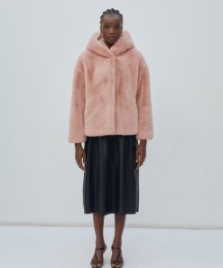 Toj Jakke | Daisy Faux Fur Coat Pink