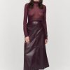 Toj Jakke | Molly Midi Nederdel Burgundy