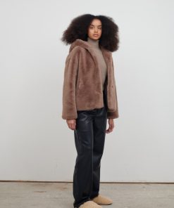 Toj Jakke | Daisy Faux Fur Coat Champignon