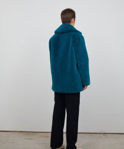 Toj Jakke | Heather Faux Fur Coat Kingfisher