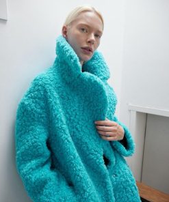 Toj Jakke | Katie Faux Fur Coat Aqua