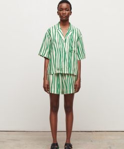 Toj Jakke | Fresno Shorts Green Stripe