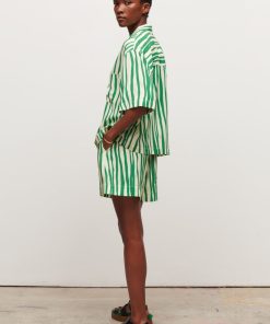 Toj Jakke | Fresno Shorts Green Stripe