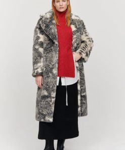 Toj Jakke | Katie Coat Snake Print Grey