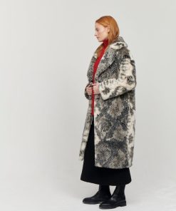 Toj Jakke | Katie Coat Snake Print Grey