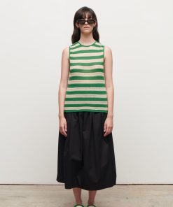 Toj Jakke | Fay Knit Vest Green Stripe