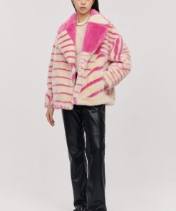 Toj Jakke | Rita Coat Bubblegum Pink Stripe