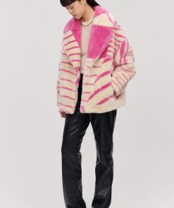 Toj Jakke | Rita Coat Bubblegum Pink Stripe