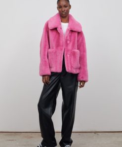 Toj Jakke | Traci Faux Fur Bubblegum Pink