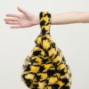 Tilbehor Jakke | Bertha Faux Fur Taske Citron Dogtooth