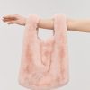 Toj Jakke | Bertha Faux Fur Taske Blod Pink