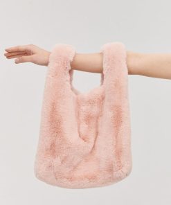 Toj Jakke | Bertha Faux Fur Taske Blod Pink